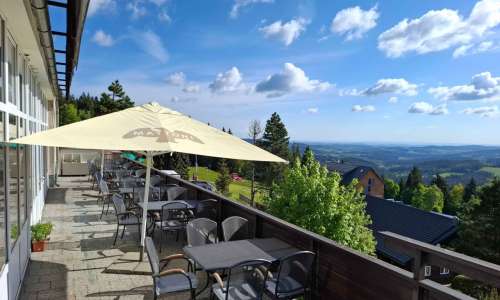 Terasa s překrásným výhledem
